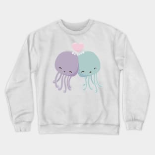 Kawaii cute jellyfish love Crewneck Sweatshirt